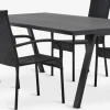 FAUSING + GUDHJEMFAUSING L220 table + 4 GUDHJEM chaises noir-JYSK Clearance