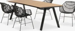 FAUSING + ILDERHUSEFAUSING L220 table l + 4 ILDERHUSE chaises noir-JUTLANDIA Sale