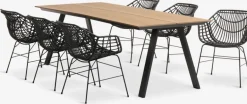 FAUSING + ILDERHUSEFAUSING L220 table l + 4 ILDERHUSE chaises noir-JUTLANDIA Sale
