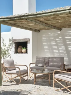 FJANDEnsemble lounge FJAND 4 personnes bambou naturel-JYSK Outlet