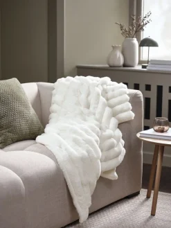 FJELLPRYDPlaid FJELLPRYD 130x170 blanc-JYSK Discount