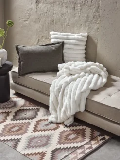 FJELLPRYDPlaid FJELLPRYD 130x170 blanc-JYSK Discount