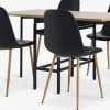 FOLDINGBRO + JONSTRUPFOLDINGBRO L130 table coloris chêne +4 JONSTRUP chaises noir-JYSK Outlet
