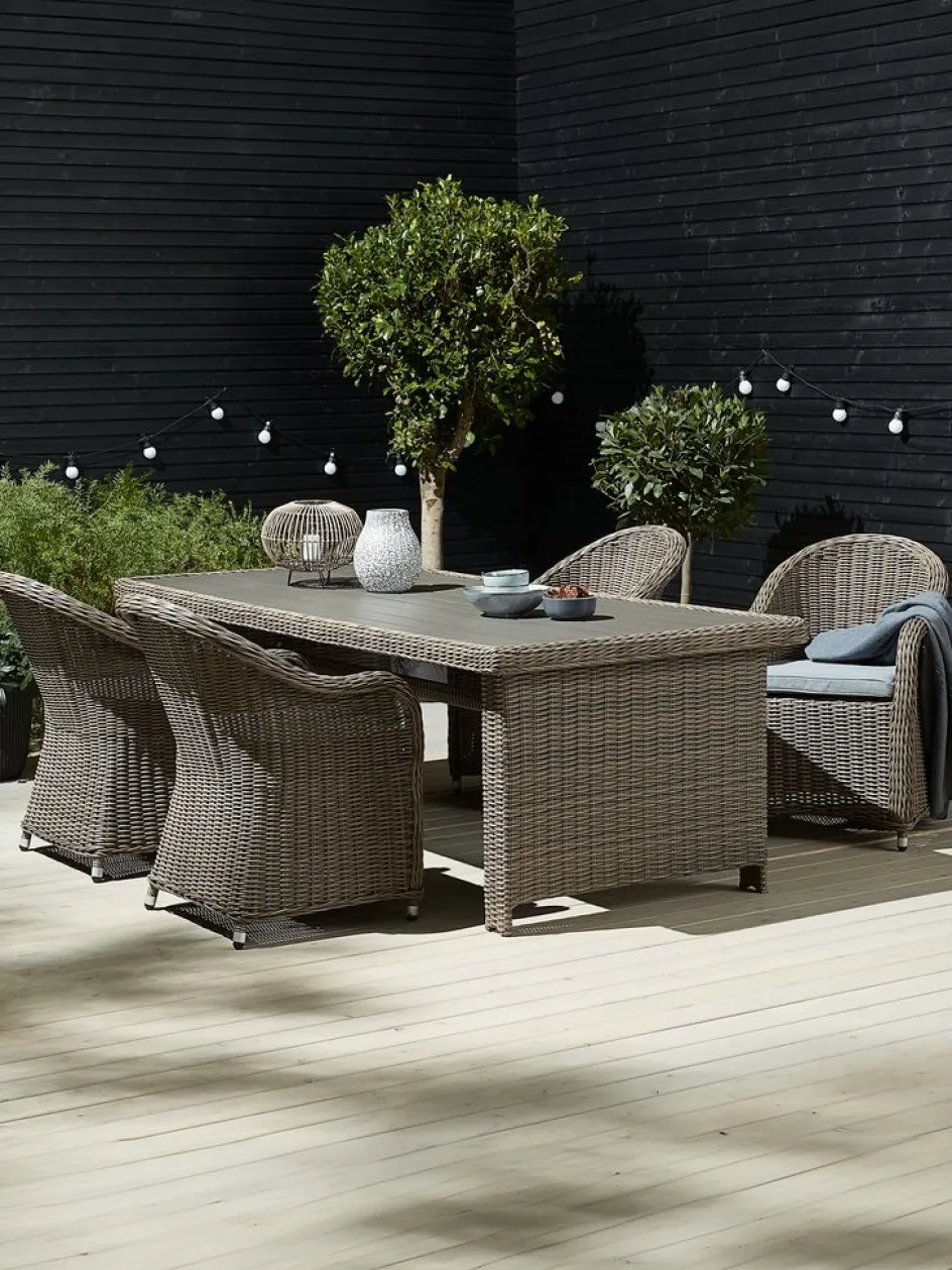 GAMMELBYGAMMELBY L225 table + 4 GAMMELBY chaises gris-JUTLANDIA New