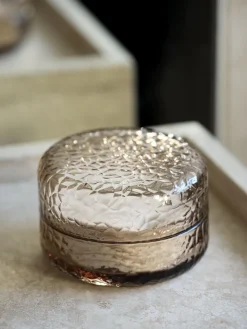 GENEVADBoîte de rangement GENEVAD Ø10xH6cm verre brun-JYSK Outlet