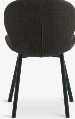 GEVNINGEChaise GEVNINGE tissu brun foncé/noir-JYSK