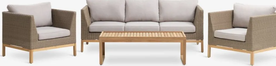 GLAMSBJERGEnsemble lounge GLAMSBJERG 5 personnes teck-JUTLANDIA Discount