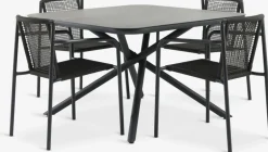 GOTHENBURG + KRISTIANSTADGOTHENBURG L120 table gris + 4 KRISTIANSTAD chaises vert-JYSK Discount