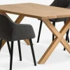 GRIBSKOV + ADSLEVGRIBSKOV L180 table chêne nat. + 4 ADSLEV chaises anthracite-JYSK Online