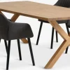 GRIBSKOV + ADSLEVGRIBSKOV L230 table chêne nat. + 4 ADSLEV chaises anthracite-JYSK Discount