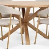 GRIBSKOV + EJSINGGRIBSKOV Ø120 table chêne naturel + 4 EJSING chaises beige-JYSK Online