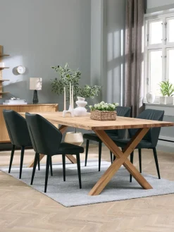 GRIBSKOV + LUNDERSKOVGRIBSKOV L230 table chêne + 4 LUNDERSKOV chaises anthracite-JYSK Discount