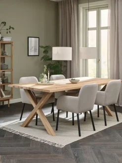 GRIBSKOV + SOTTRUPGRIBSKOV L230 table chêne naturel + 4 SOTTRUP chaises beige-JYSK Discount