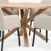 GRIBSKOV + SOTTRUPGRIBSKOV Ø120 table chêne naturel + 4 SOTTRUP chaises beige-JYSK