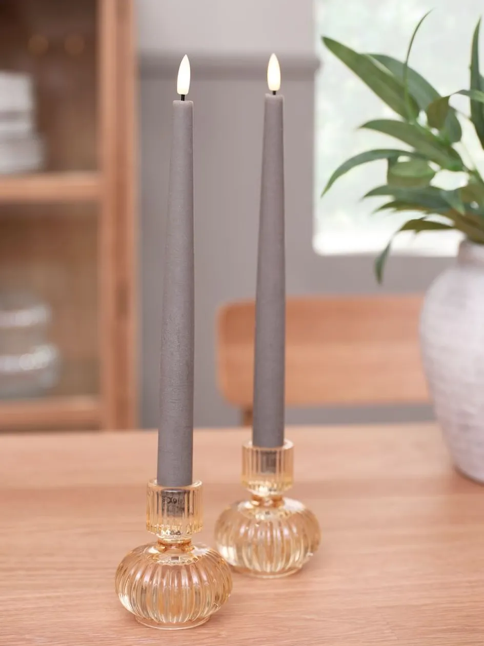 GUDMUNDBougie LED GUDMUND H29cm gris 2pcs/pqt-JYSK Best