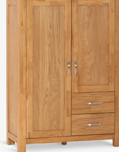 HAGECommode 2 tiroirs 2 portes HAGE chêne naturel-Royal Oak