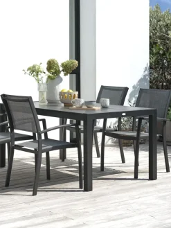 HAGEN + STRANDBYHAGEN L160 table + 4 STRANDBY chaises gris-JUTLANDIA Discount