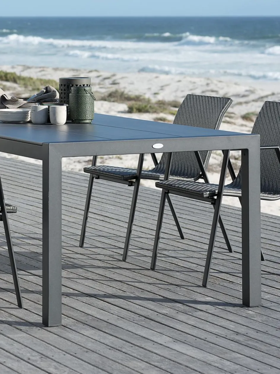 HAGENTable de jardin HAGEN l100xL214 gris-JUTLANDIA Best