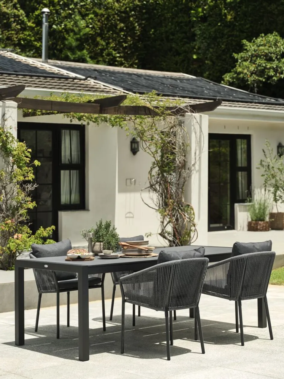 HAGENTable de jardin HAGEN l100xL214 gris-JUTLANDIA Best