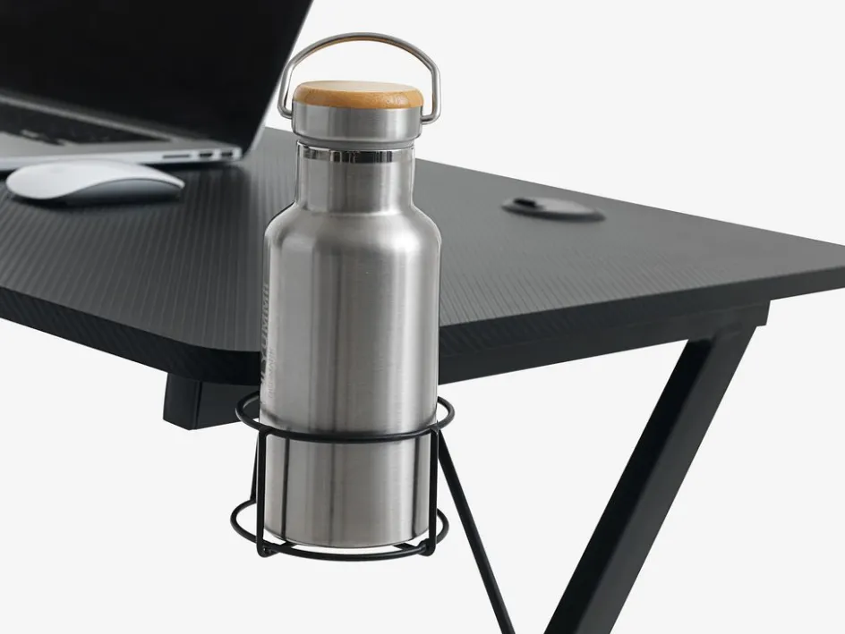 HALSTEDBureau gaming HALSTED 60x120 a/porte-gobelet+écouteurs noir-JYSK Best