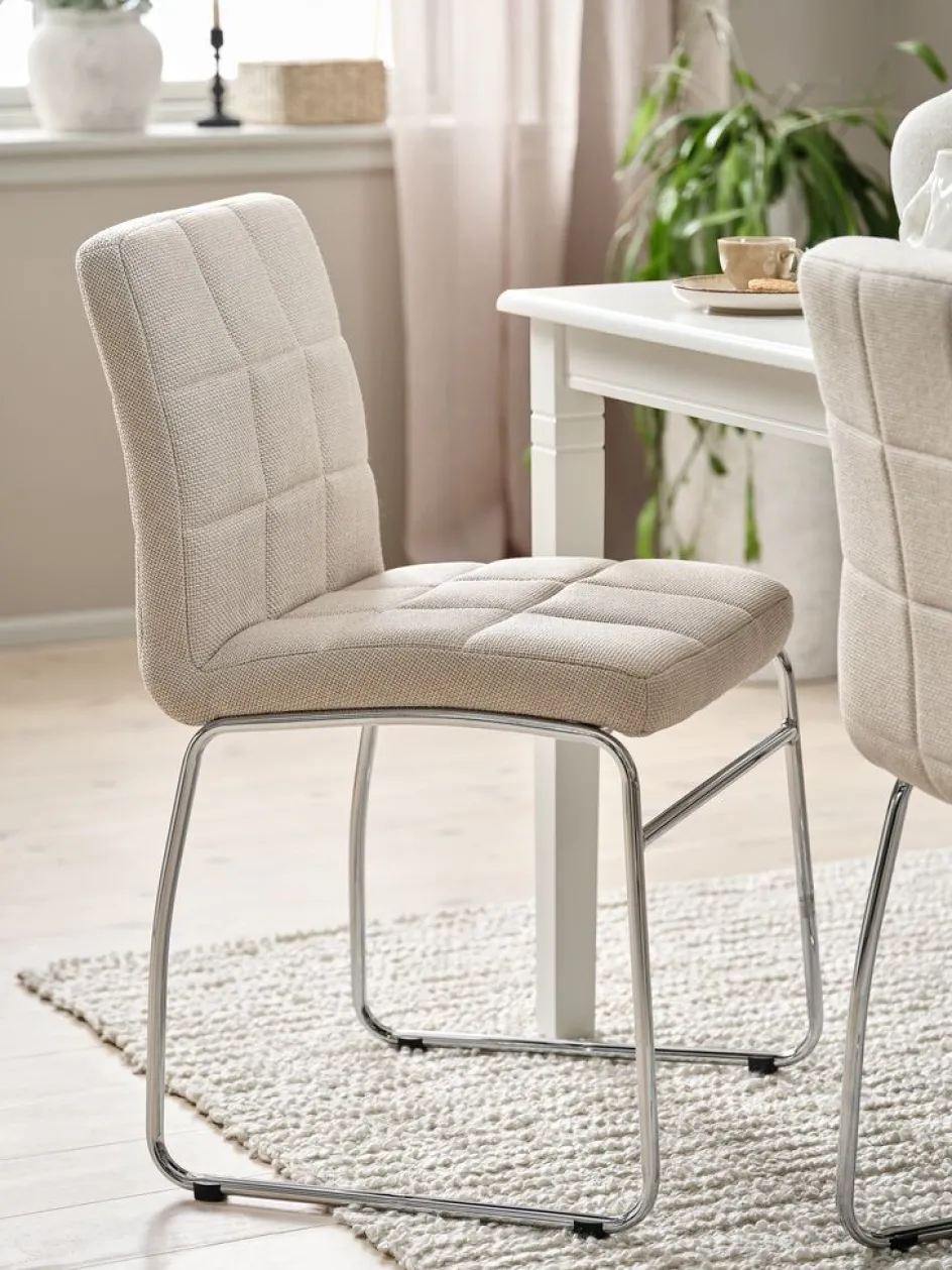 HAMMELChaise HAMMEL tissu beige/chrome-JYSK Online