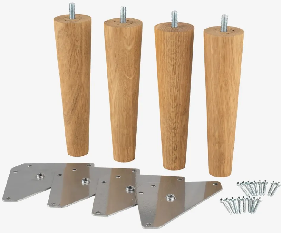 HAMNELVAPieds de lit Ø5xH19cm HAMNELVA chêne 4pcs/pqt-JYSK Sale