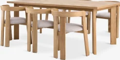HARESKOV + BOVRUPHARESKOV L200 table coloris chêne naturel + 4 BOVRUP chaises-JYSK Sale