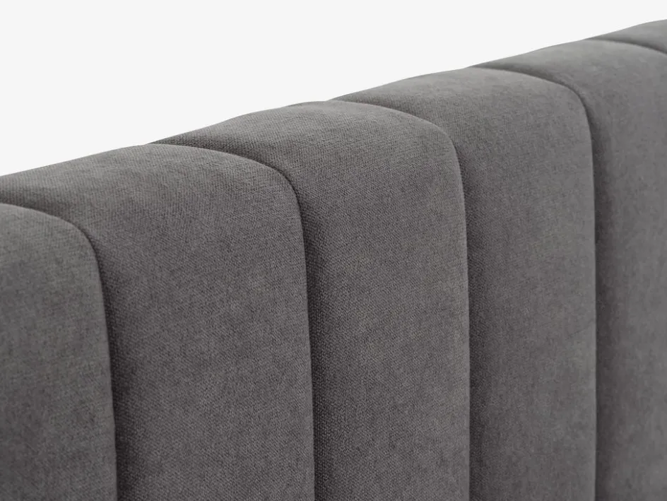 HASLEVCadre de lit HASLEV a/rangement 140x190 tissu gris foncé-JYSK Online