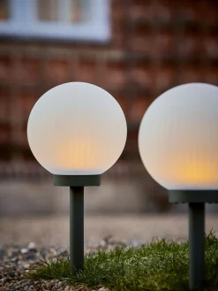 HAUKUGLELampe solaire HAUKUGLE Ø18xH46cm blanc-JYSK Discount