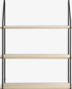 HEJLSMINDEÉtagère murale HEJLSMINDE 3 tablettes noir/naturel-JYSK Clearance