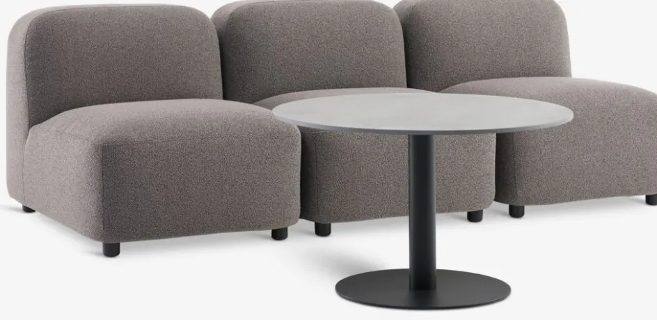 HELAGS + TANEEnsemble lounge HELAGS noir + TANE 3 personnes sable foncé-JYSK Clearance