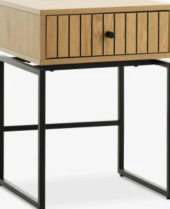 HEMDRUPTable de nuit HEMDRUP 1 tiroir coloris chêne chaud/noir-JYSK Clearance