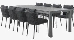 HESTEHAVE + GILJAHESTEHAVE L205/275 table noir + 4 GILJA chaises gris-JUTLANDIA Sale