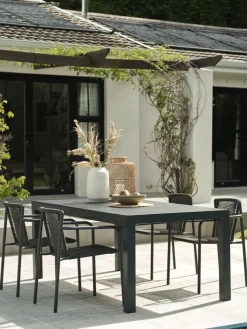 HESTEHAVETable de jardin HESTEHAVE l95xL205/275 noir-JUTLANDIA Outlet