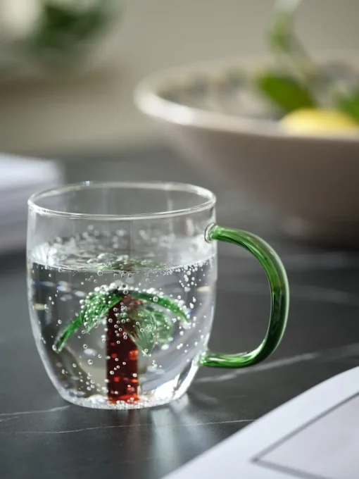 HILMERTasse HILMER Ø8xH9cm 32cl verre a/palmier-JYSK Best