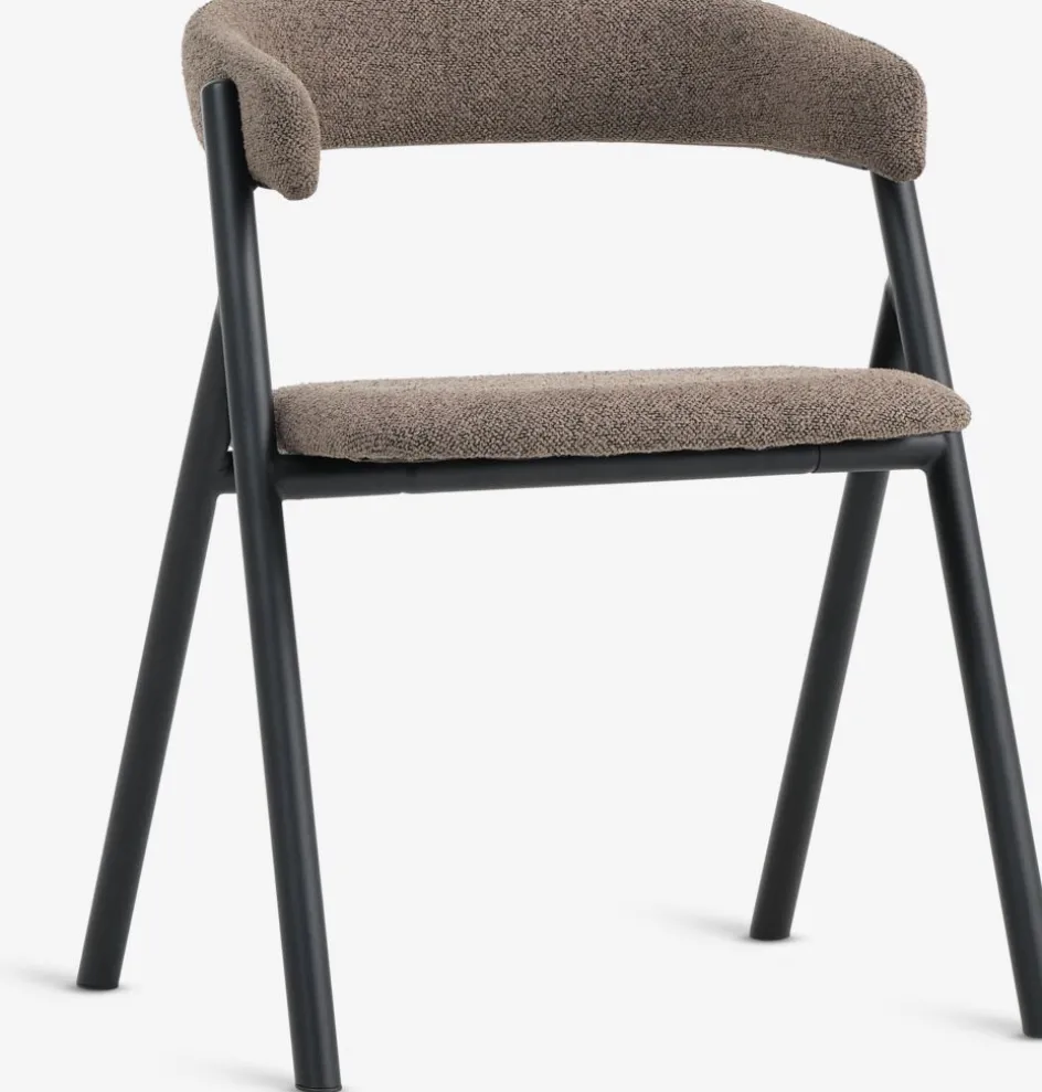 HINDEVADChaise HINDEVAD tissu brun clair/noir-JYSK Best