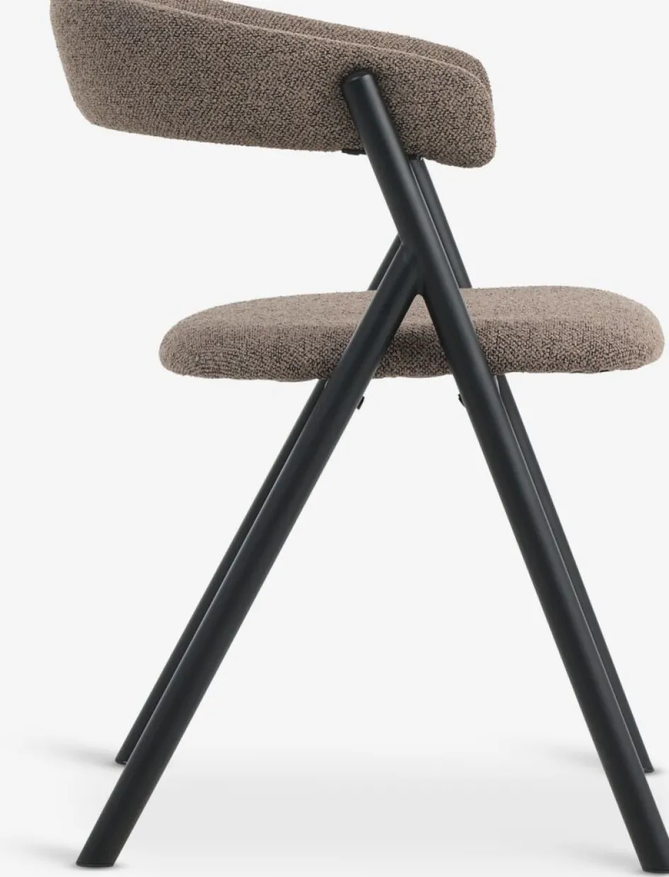 HINDEVADChaise HINDEVAD tissu brun clair/noir-JYSK Best