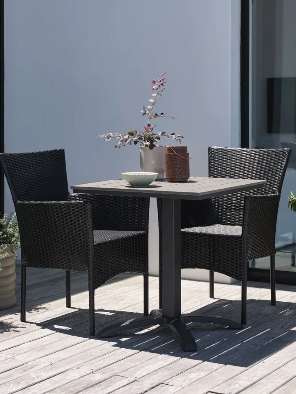 HOBRO + AIDTHOBRO L70 table + 2 AIDT chaises noir-JYSK Clearance