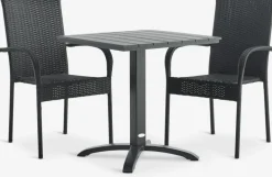 HOBRO + GUDHJEMHOBRO L70 table + 2 GUDHJEM chaises noir-JYSK Best