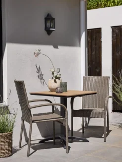 HOBRO + GUDHJEMTHY L60 table + 2 GUDHJEM chaises naturel-JYSK Outlet