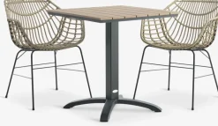 HOBRO + ILDERHUSEHOBRO L70 table + 2 ILDERHUSE chaises l-JYSK