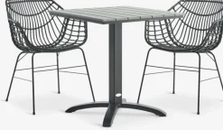 HOBRO + ILDERHUSEHOBRO L70 table + 2 ILDERHUSE chaises noir-JYSK Best