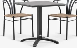 HOBRO + TAGMARKHOBRO L70 table + 2 TAGMARK chaises noir-JUTLANDIA New