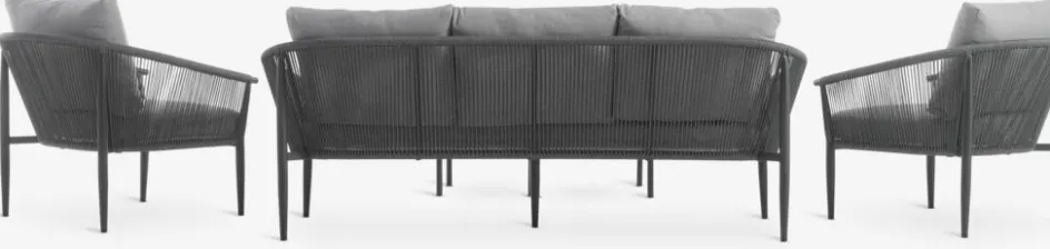 HOLMESTRANDEnsemble lounge HOLMESTRAND 5 personnes gris-JUTLANDIA Best