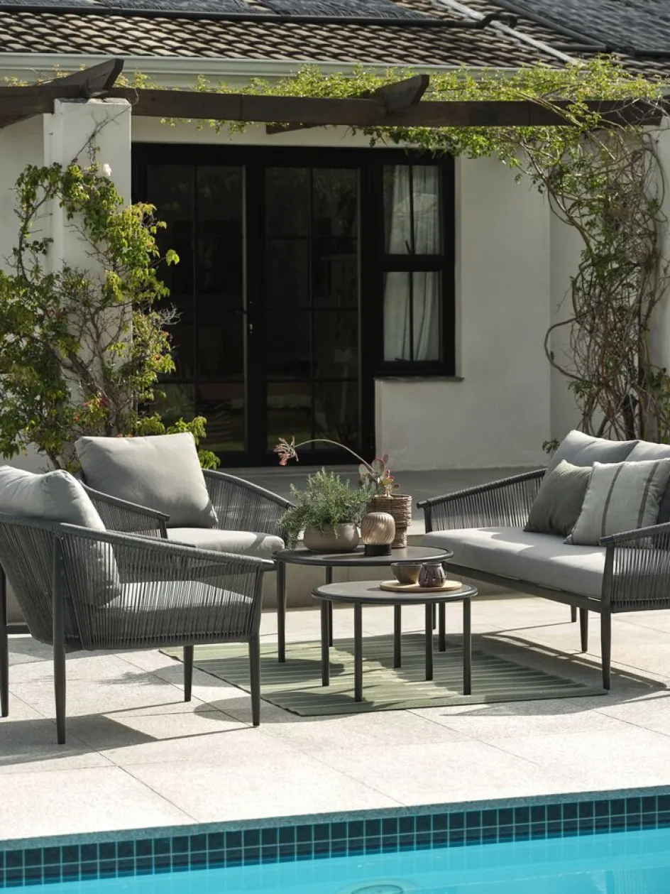 HOLMESTRANDEnsemble lounge HOLMESTRAND 5 personnes gris-JUTLANDIA Best