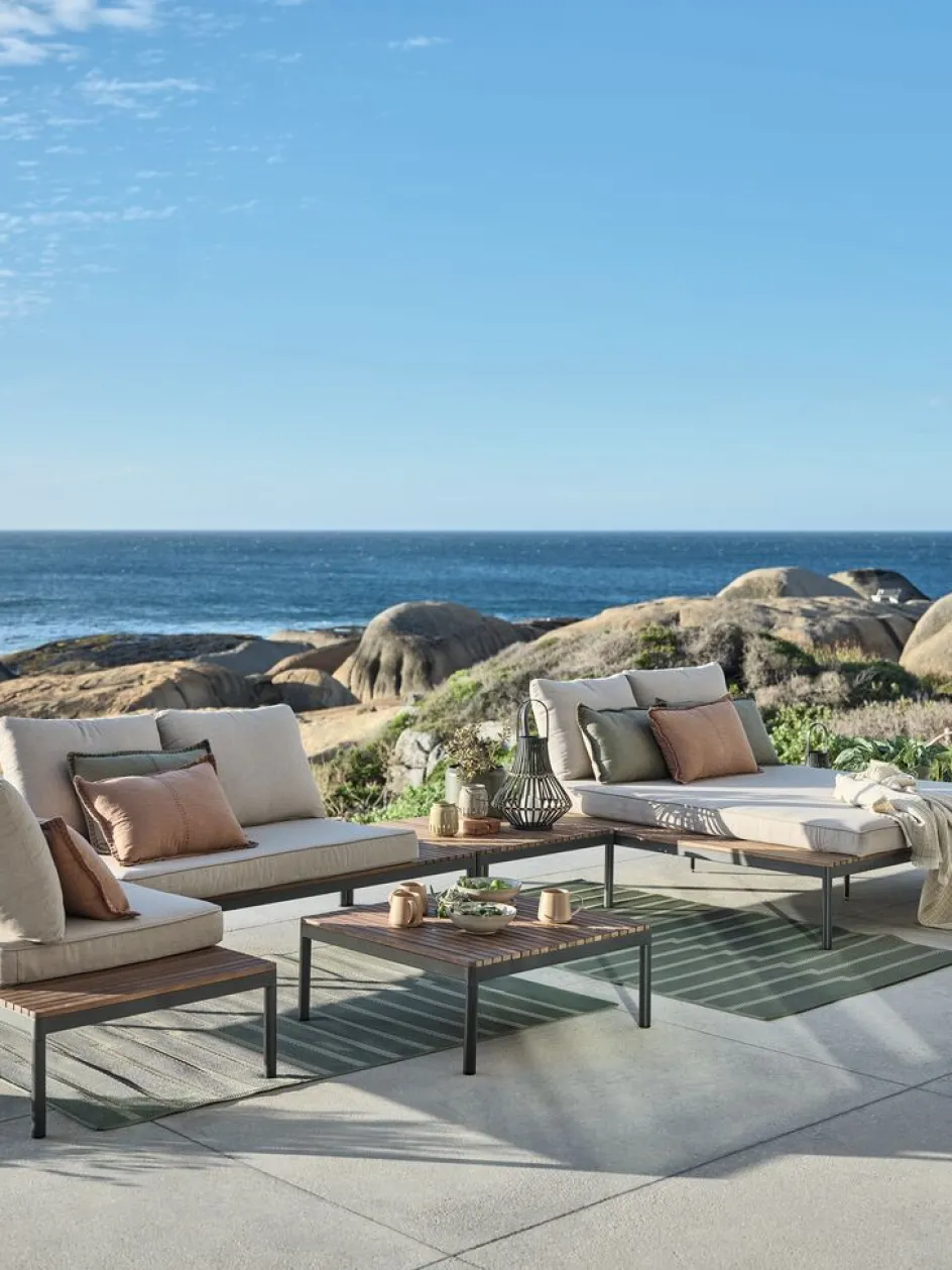 HOUModule lounge HOU méridienne 2 personnes bois d'acacia-JYSK