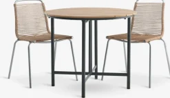 HOVVIG + MIDDAGSBERGETHOVVIG L10/90 table + 2 MIDDAGSBERGET chaises naturel-JYSK Outlet