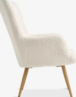 HUNDESTEDFauteuil HUNDESTED tissu teddy blanc cassé/coloris chêne-JYSK Best