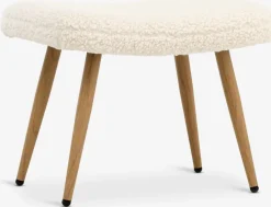 HUNDESTEDRepose-pieds HUNDESTED tissu teddy blanc cassé/coloris chêne-JYSK Hot