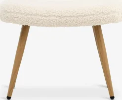 HUNDESTEDRepose-pieds HUNDESTED tissu teddy blanc cassé/coloris chêne-JYSK Hot